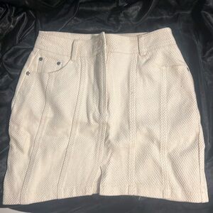 Beige denim skirt